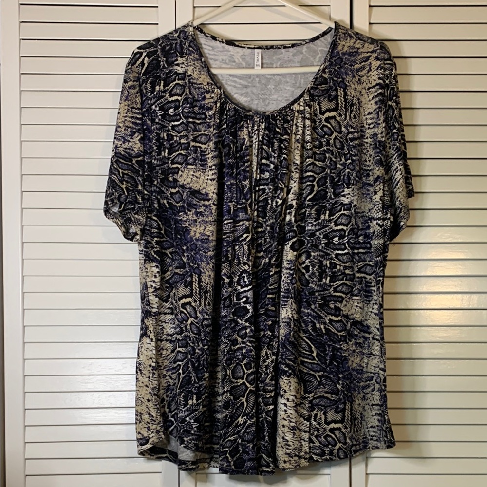 Stylish Blue and Black Women's Top